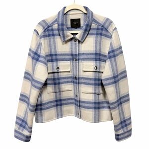 Rails Steffi Jacket Ivory Bay Plaid Wool Blend with Stretch XL